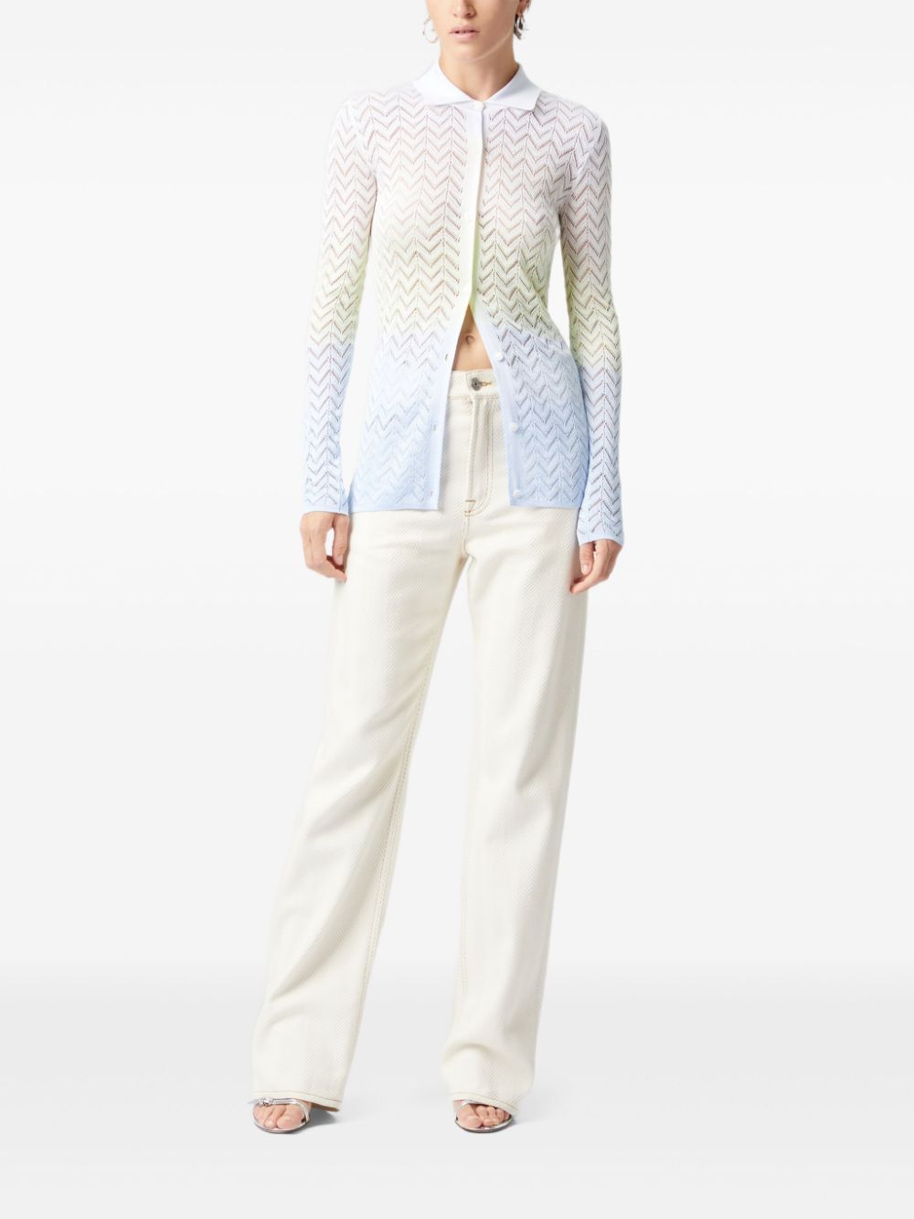 Missoni gradient-effect cardigan - Wit