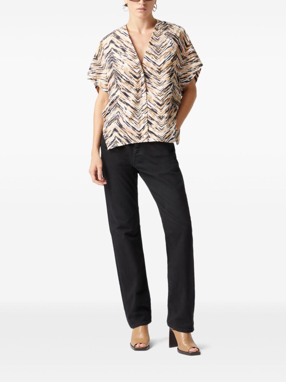 Missoni zigzag-print shirt - Beige