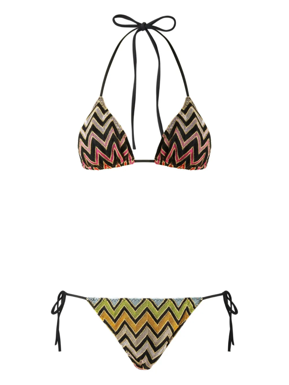 Missoni Patterned Bikini In Brown