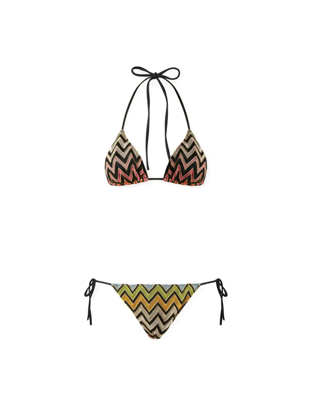 Missoni Patterned Bikini In Brown