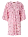 Missoni zigzag-pattern mini dress - White