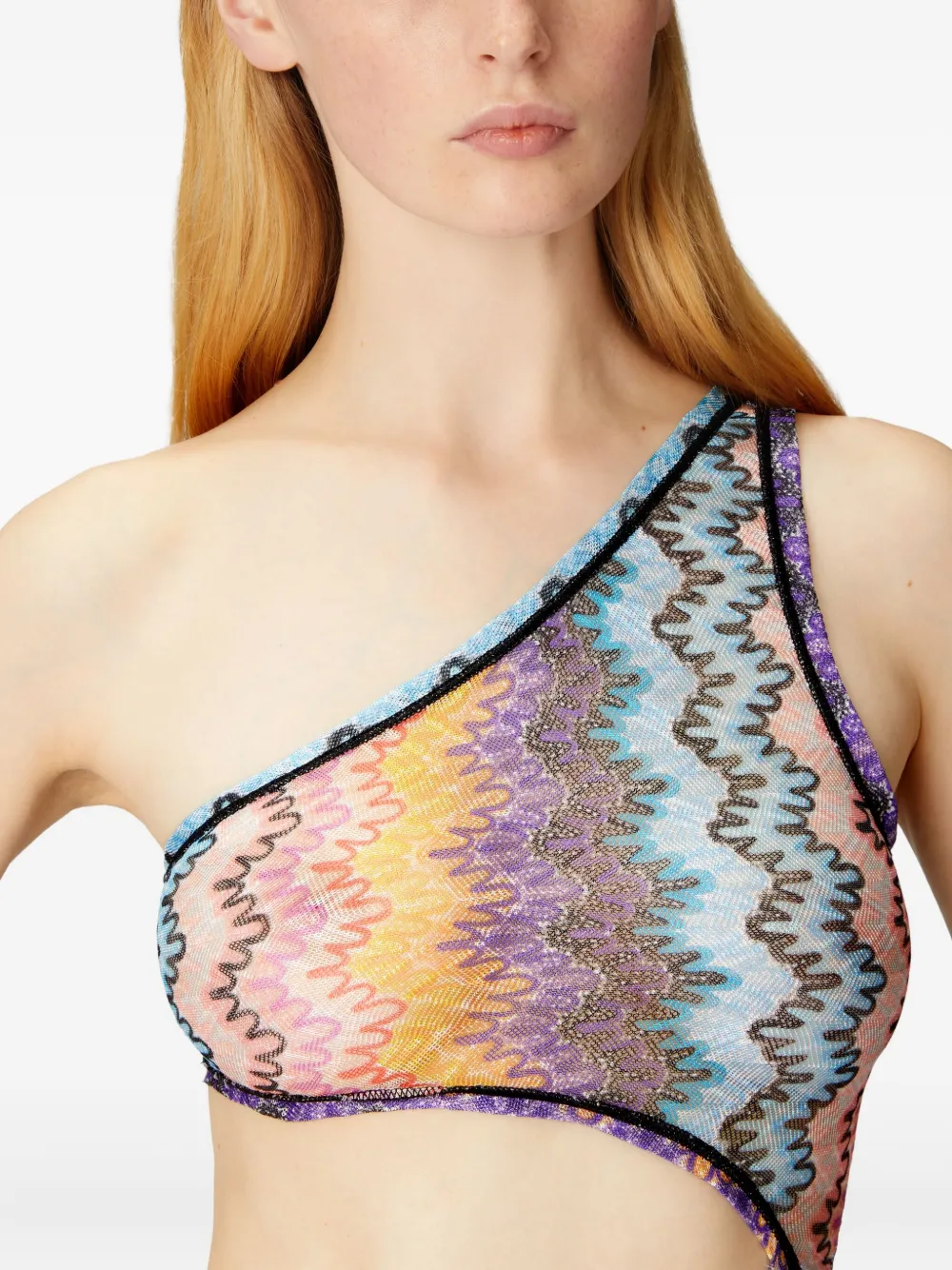 Missoni Jurk met zigzag patroon Blauw