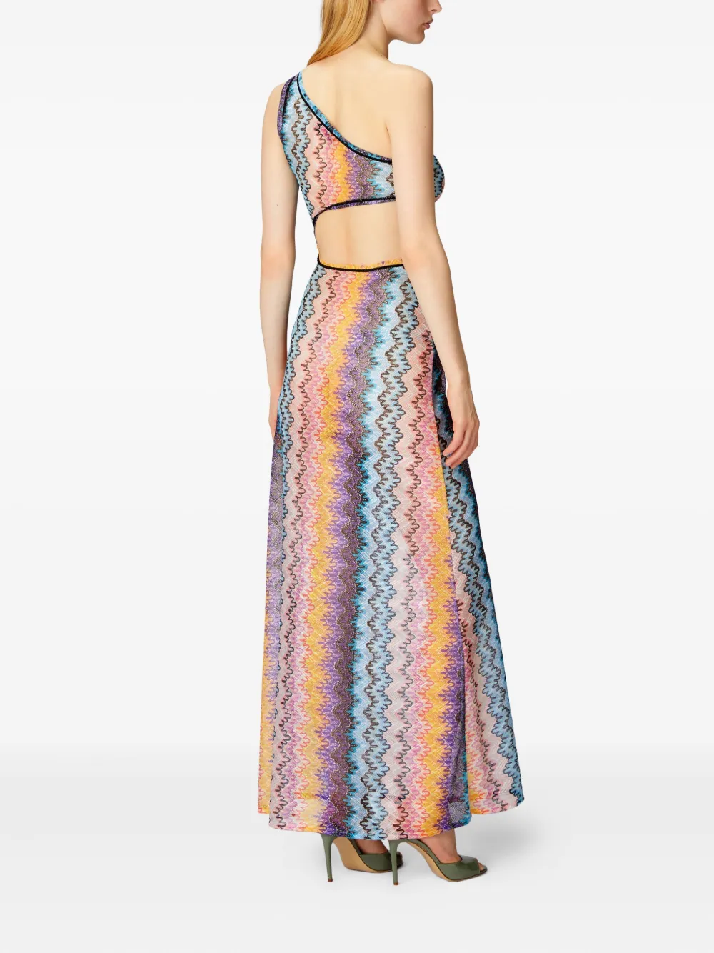 Missoni Jurk met zigzag patroon Blauw