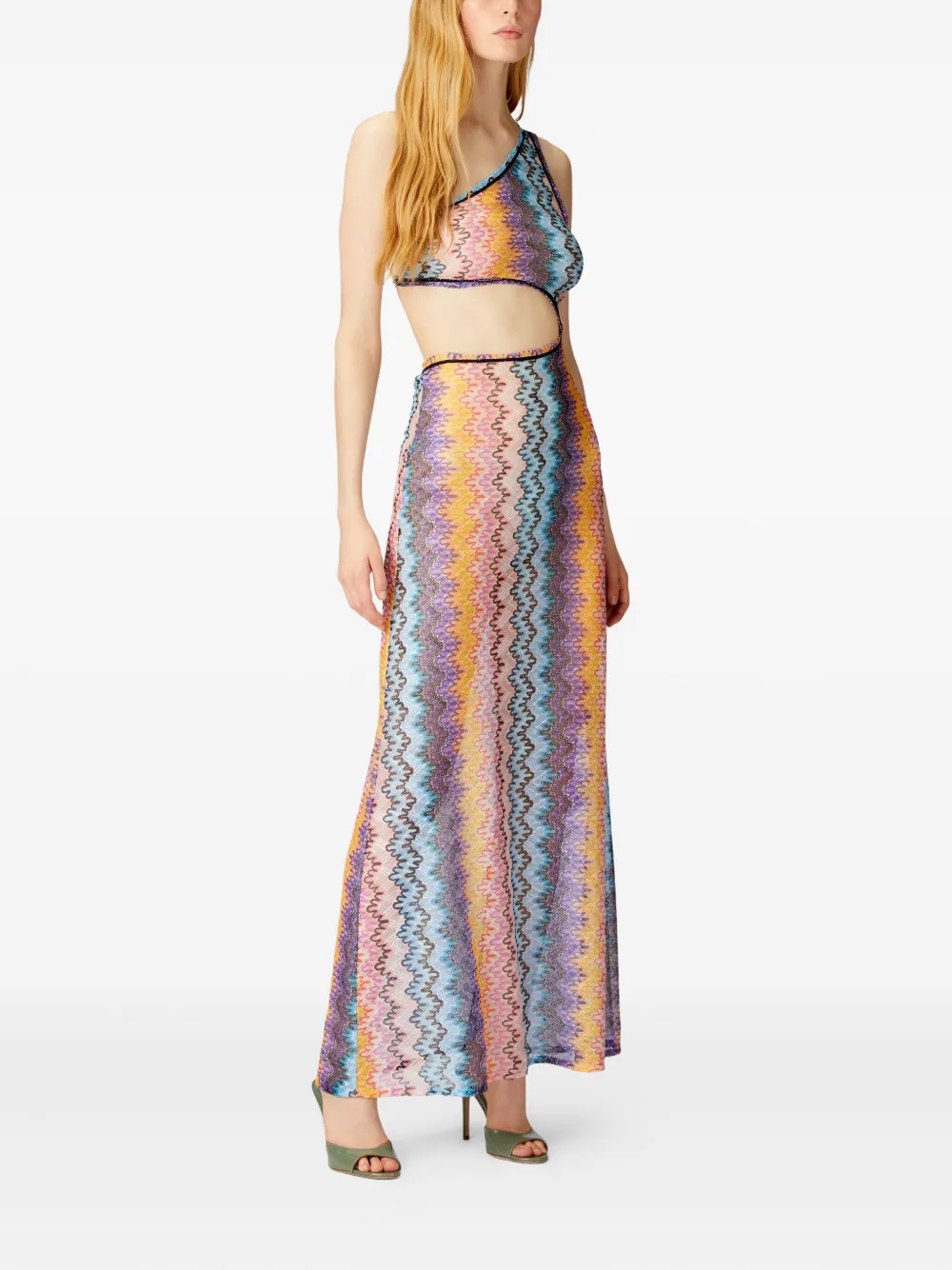 Missoni Jurk met zigzag patroon Blauw