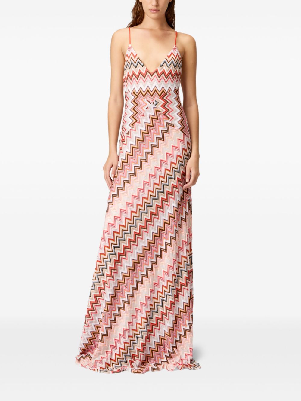 Missoni zigzag-pattern maxi dress - Beige