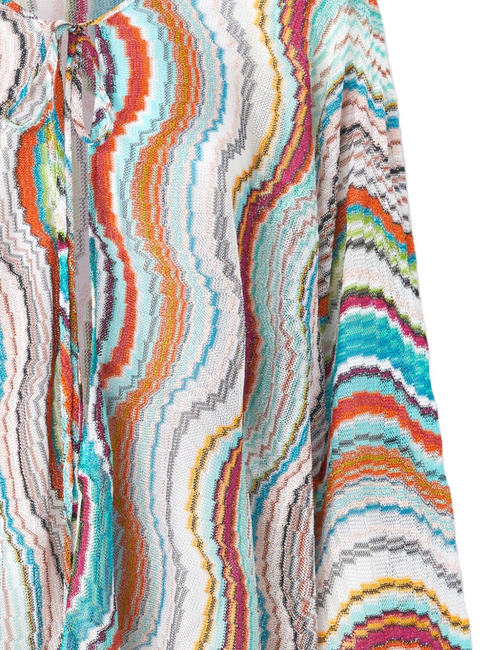 Missoni wave lamé beach dress - Wit