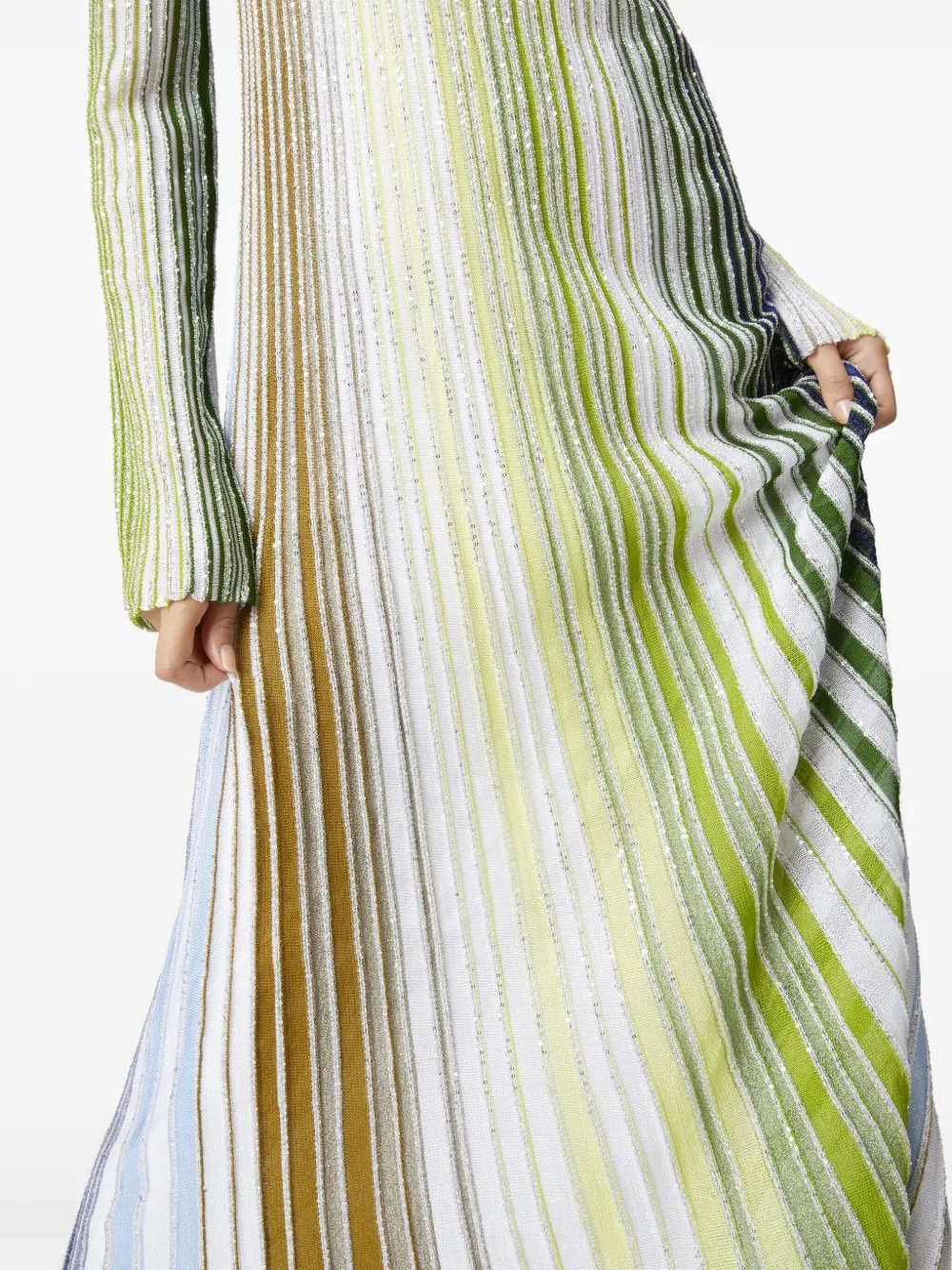 Missoni Gestreepte jurk Groen