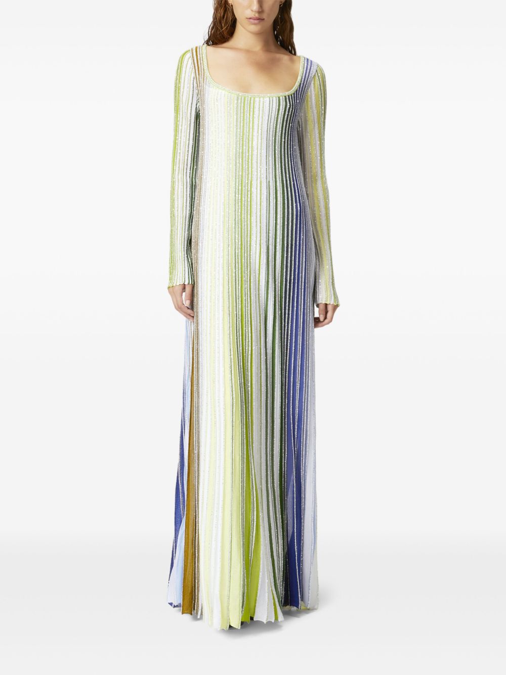 Missoni Gestreepte maxi-jurk - Groen