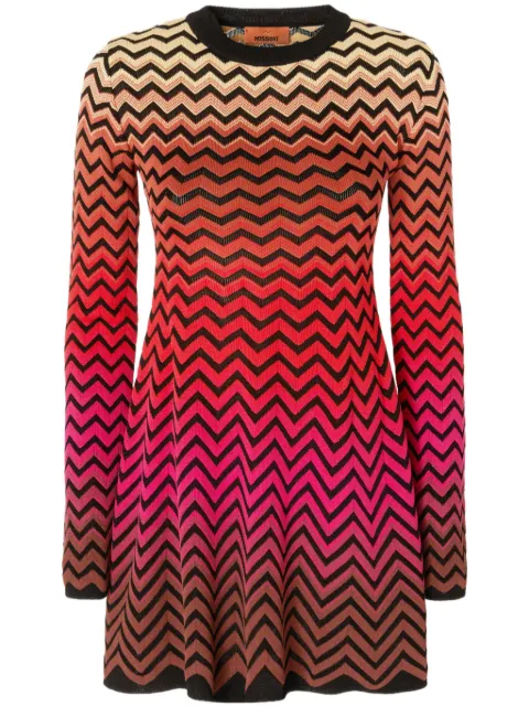 Missoni vestido corto con motivo en zigzag