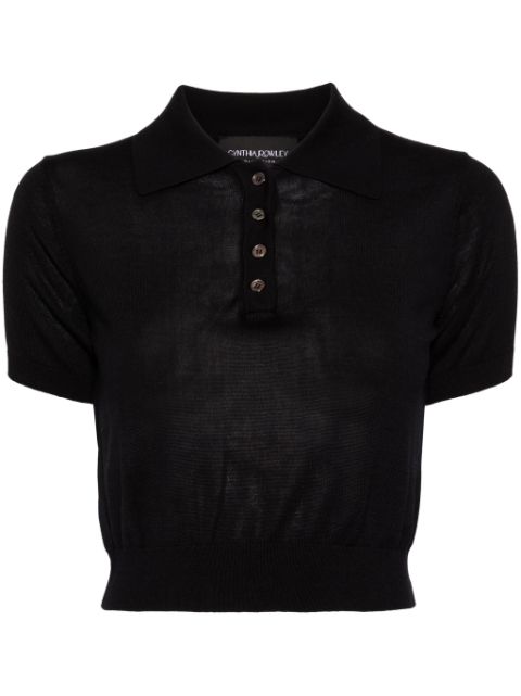 Cynthia Rowley cropped polo top