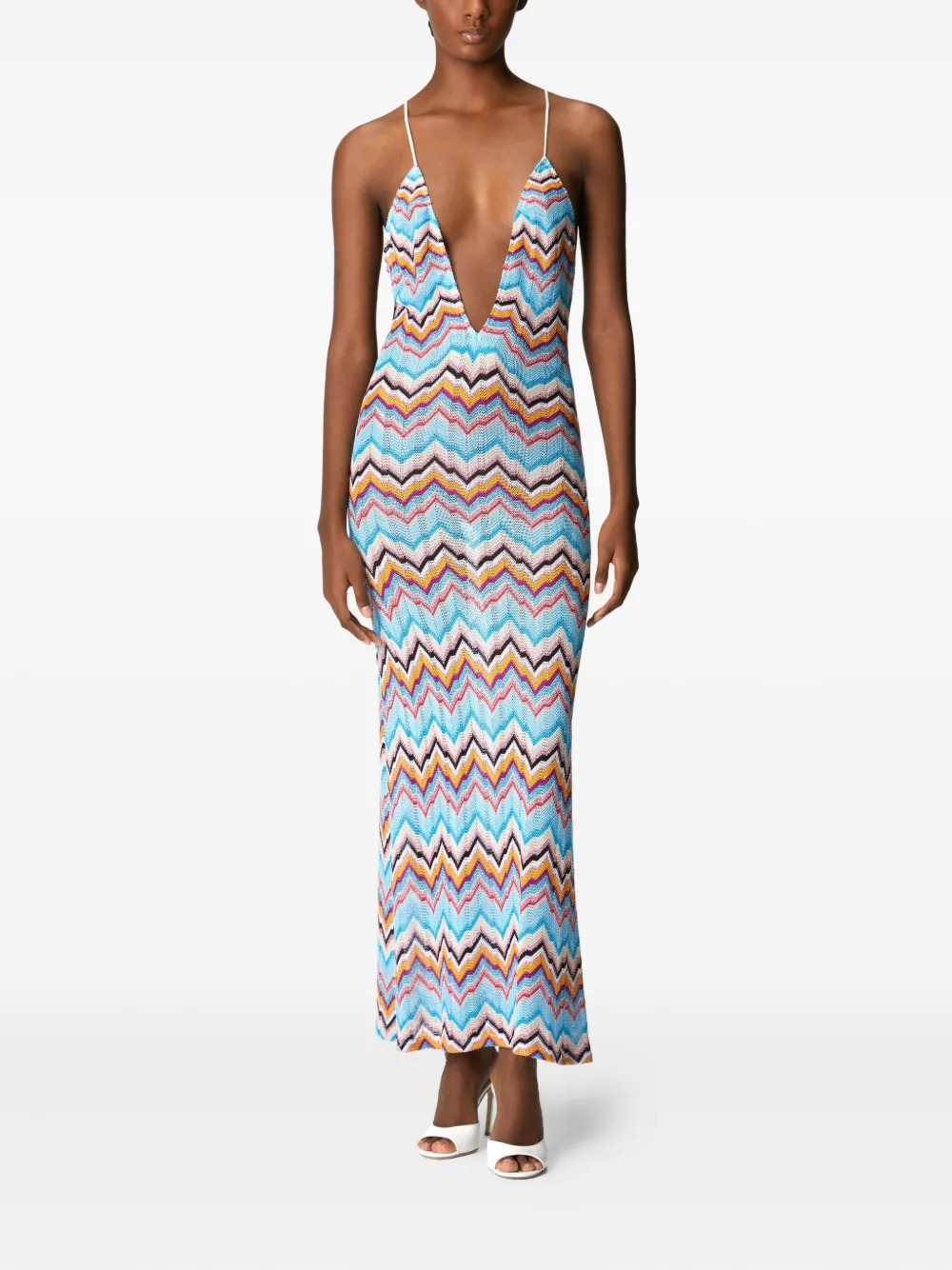 Missoni Jurk met zigzag patroon - Blauw