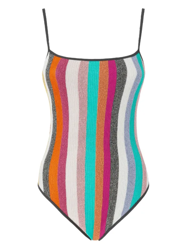 Missoni ストライプ ワンピース水着 | ブルー | FARFETCH JP