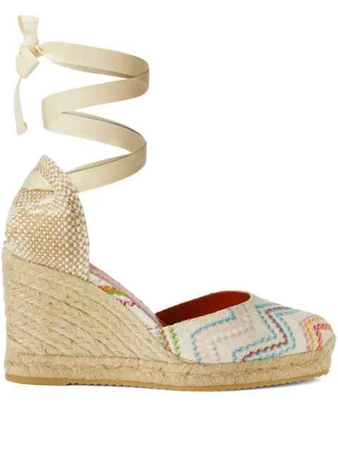 Missoni alpargatas con motivo en zigzag