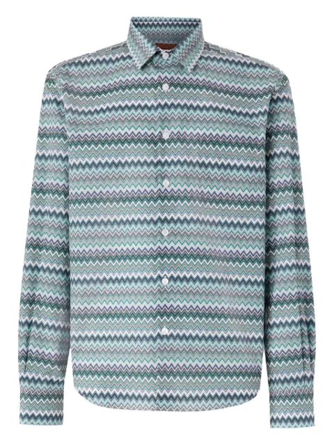 Missoni camisa de algodón con motivo en zigzag