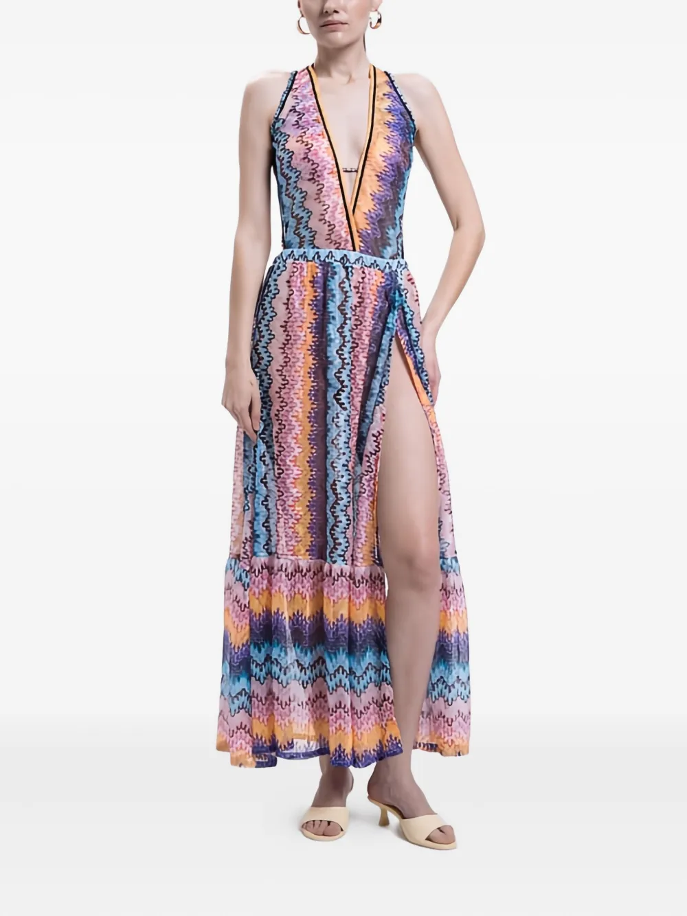Missoni Zigzag-pattern Maxi Dress In Multi
