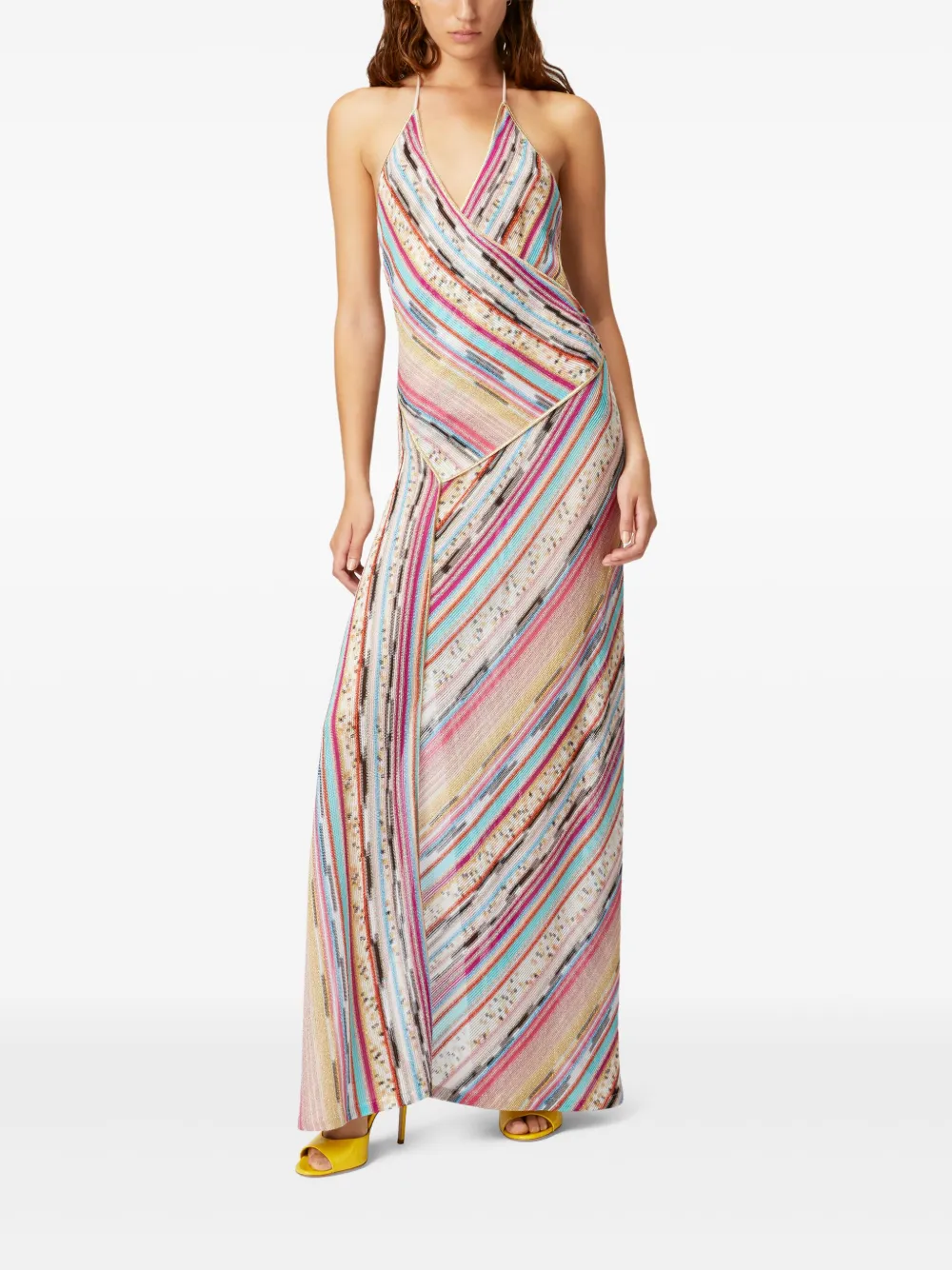 Missoni Gestreepte maxi-jurk Roze