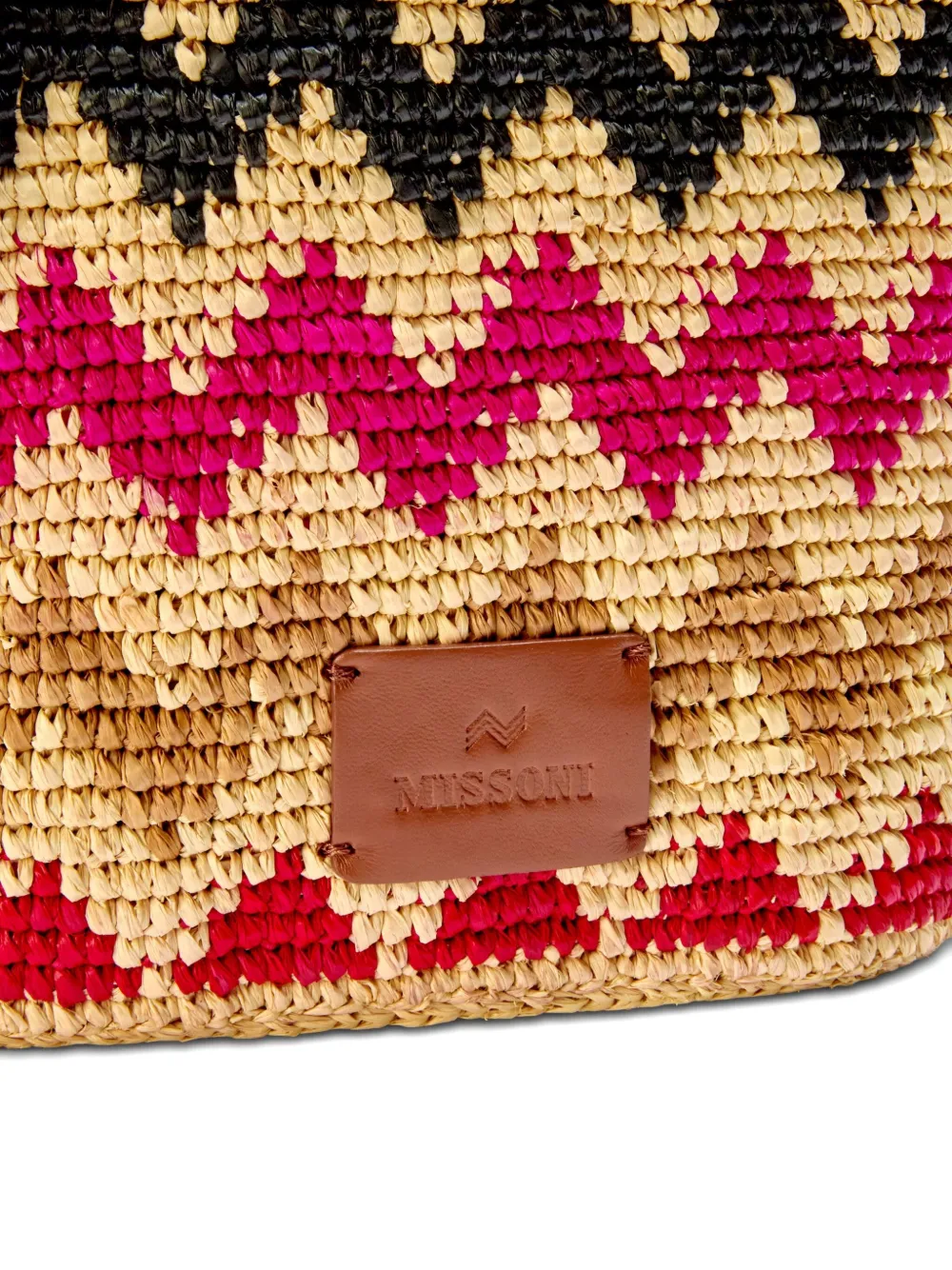 Missoni zigzag-pattern bucket bag Beige