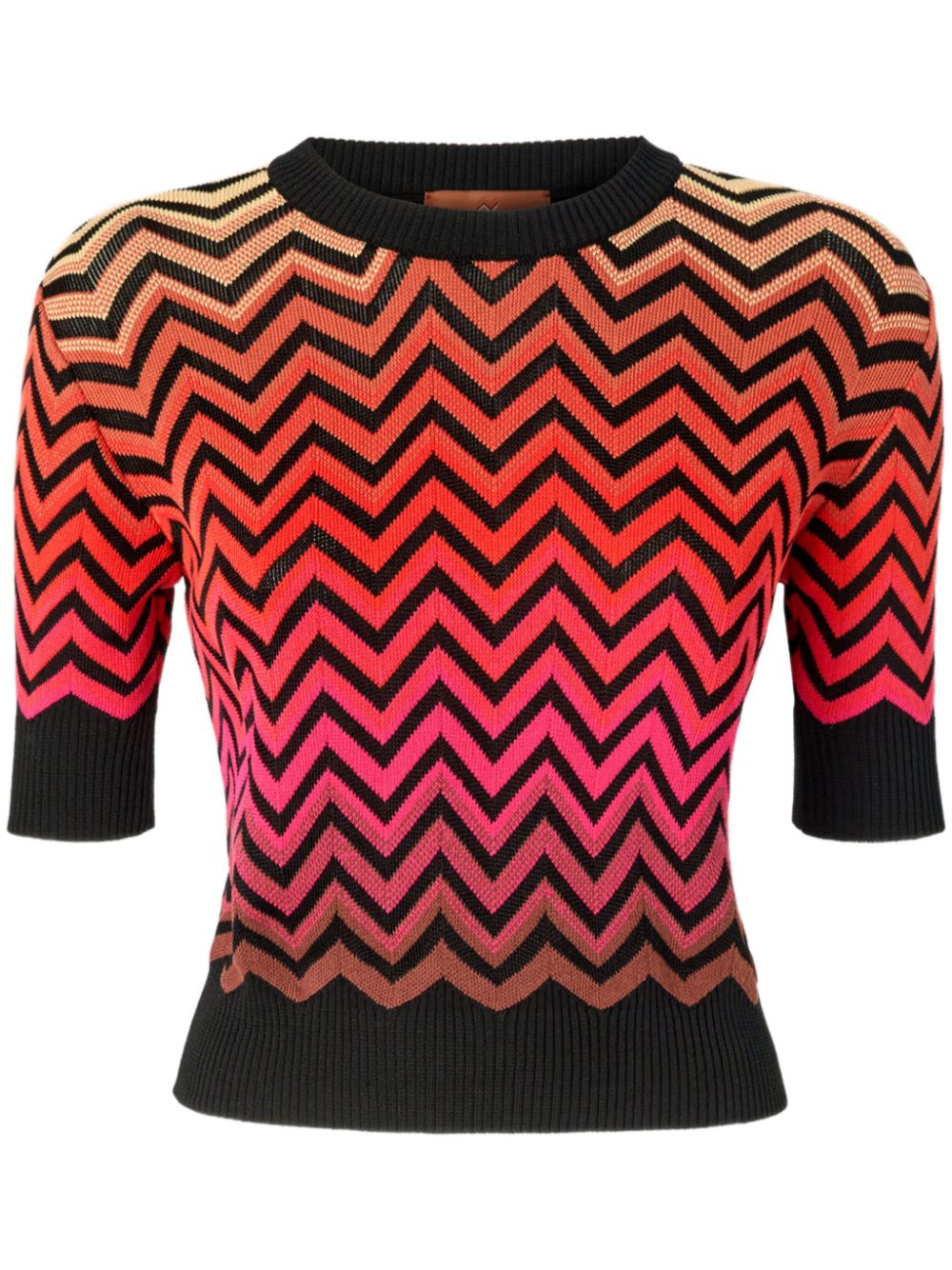 chevron-pattern T-shirt