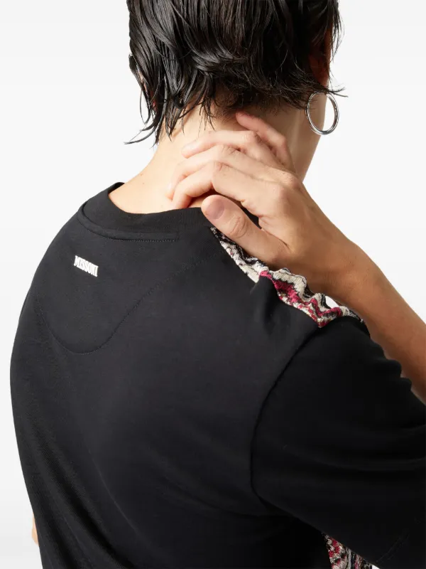 Missoni chevron-woven T-shirt | Black | FARFETCH