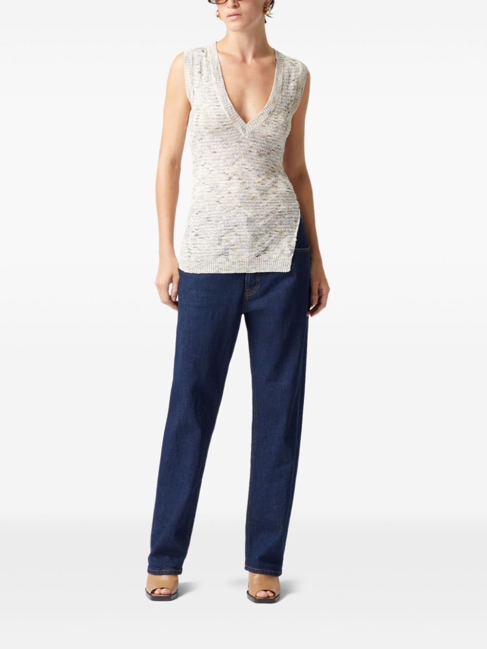 Missoni sequin-embellished vest - Wit