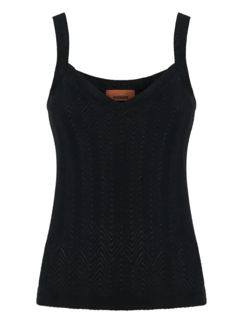 Missoni camiseta con tejido en zigzag