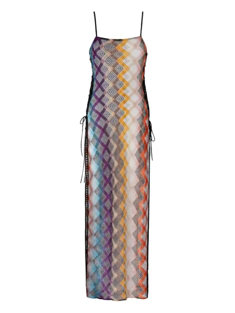Missoni vestido midi con motivo en zigzag