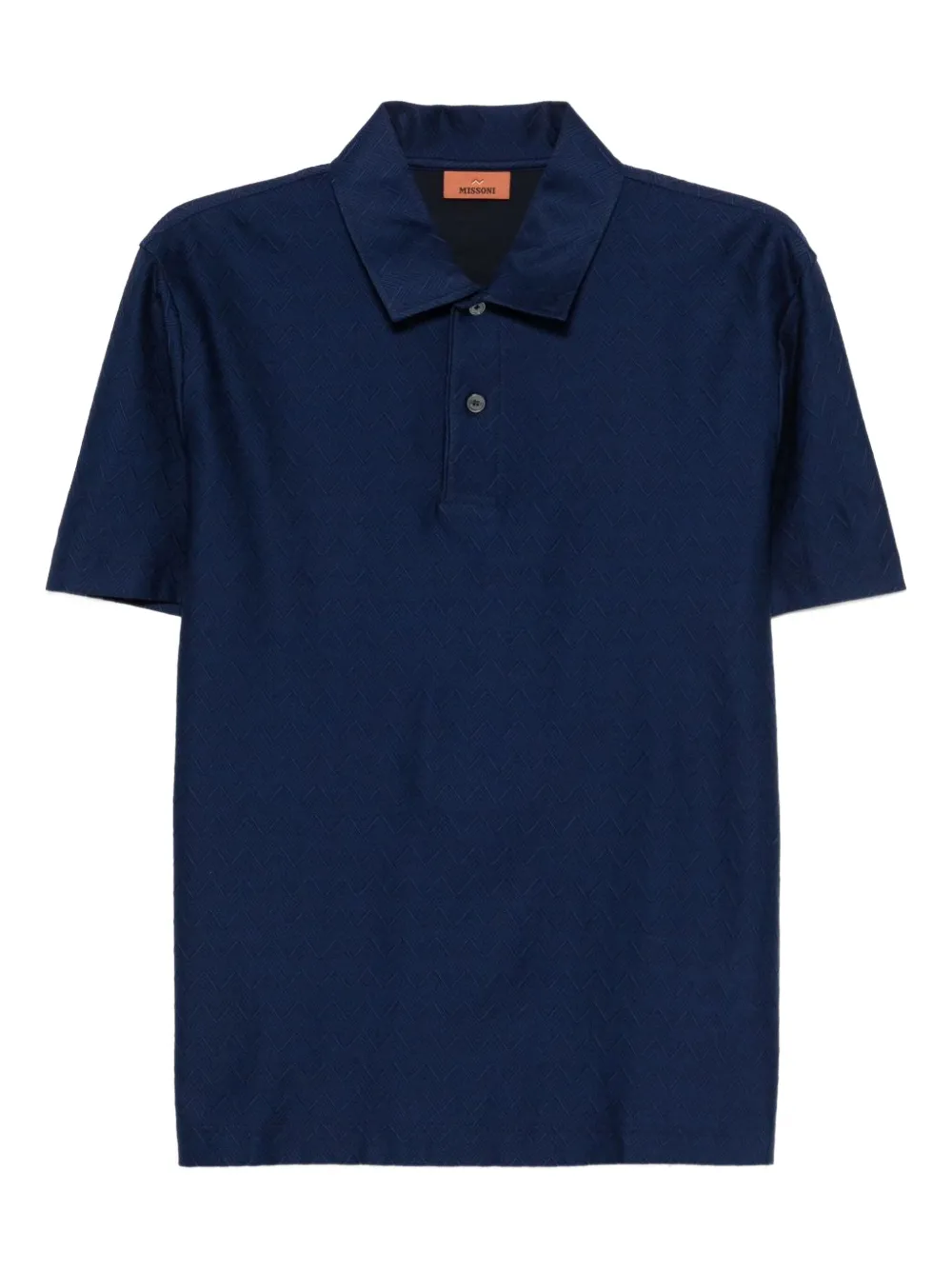 Missoni Poloshirt met zigzag-patroon Blauw