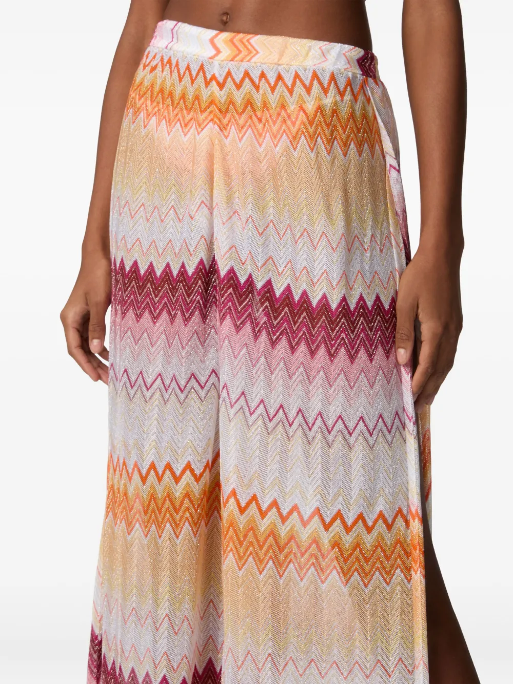Missoni Broek met zigzag-patroon Roze