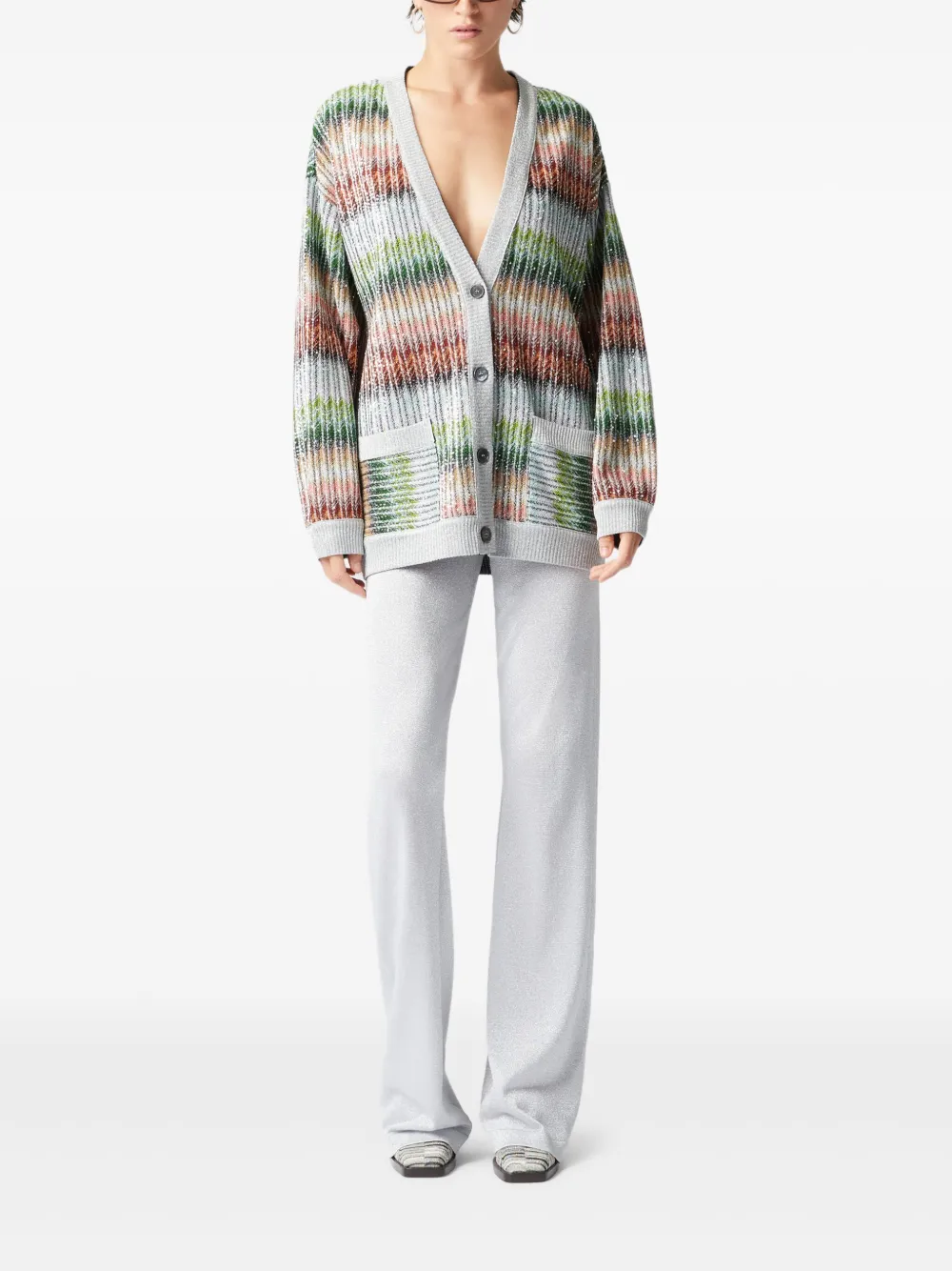 Missoni Gestreept vest - Groen