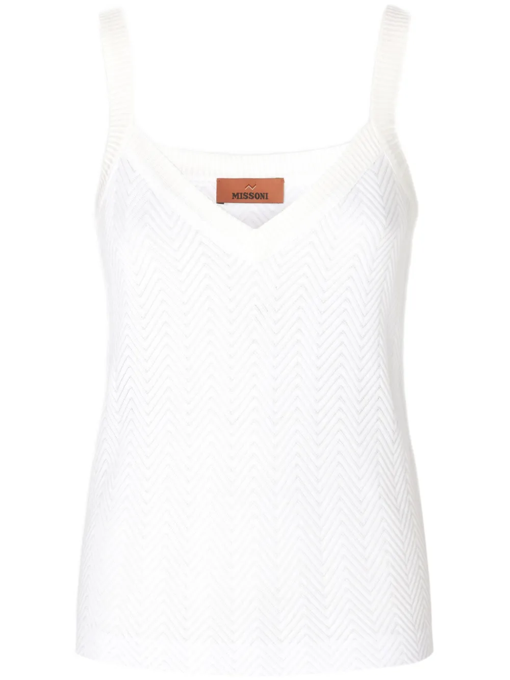 Missoni zigzag-woven tank top - White