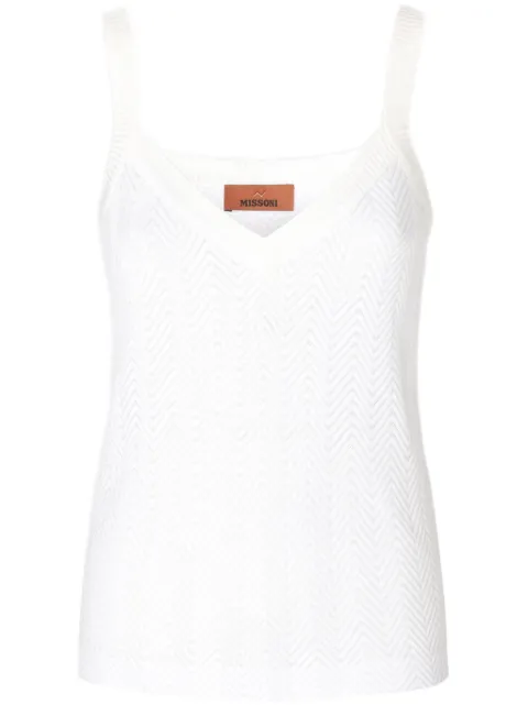 Missoni zigzag-woven tank top