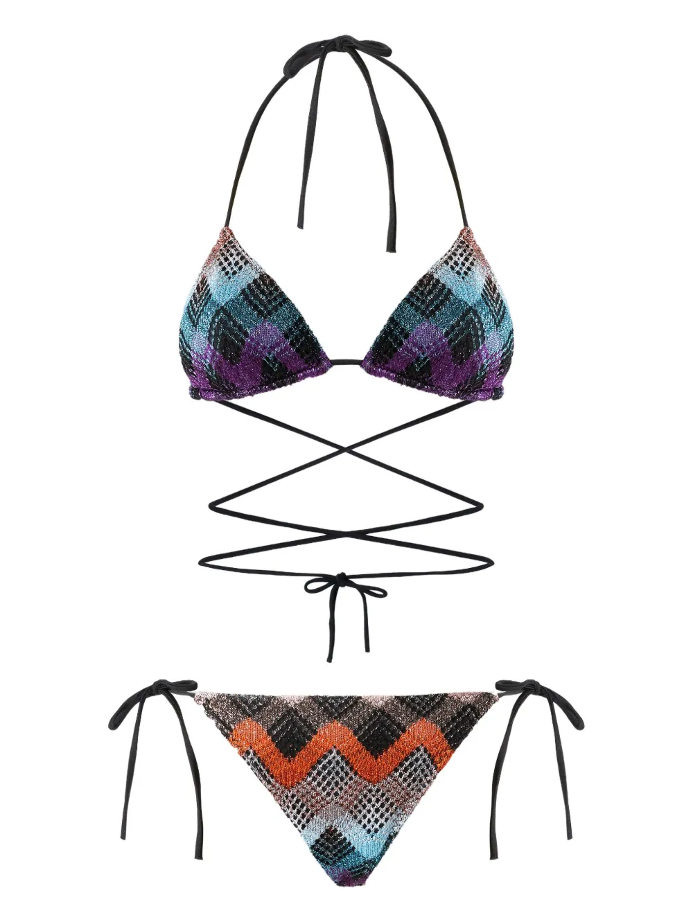 Missoni Bikini met zigzag patroon Zwart