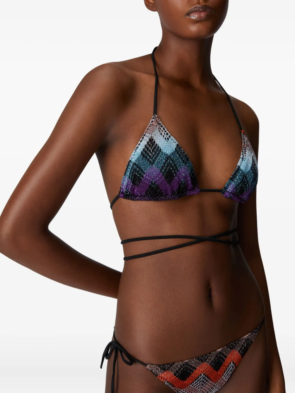 Missoni Bikini met zigzag patroon Zwart