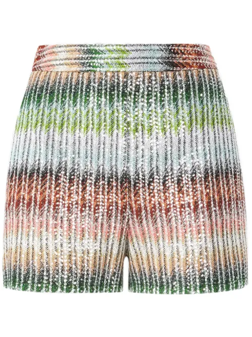 Missoni short à rayures - Vert - Missoni - Modalova