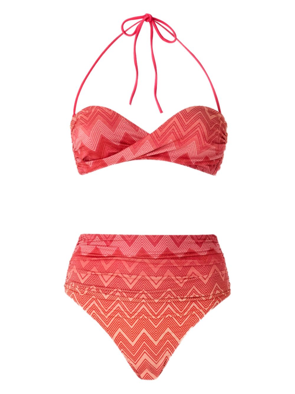 Missoni Bikini met zigzag patroon Rood