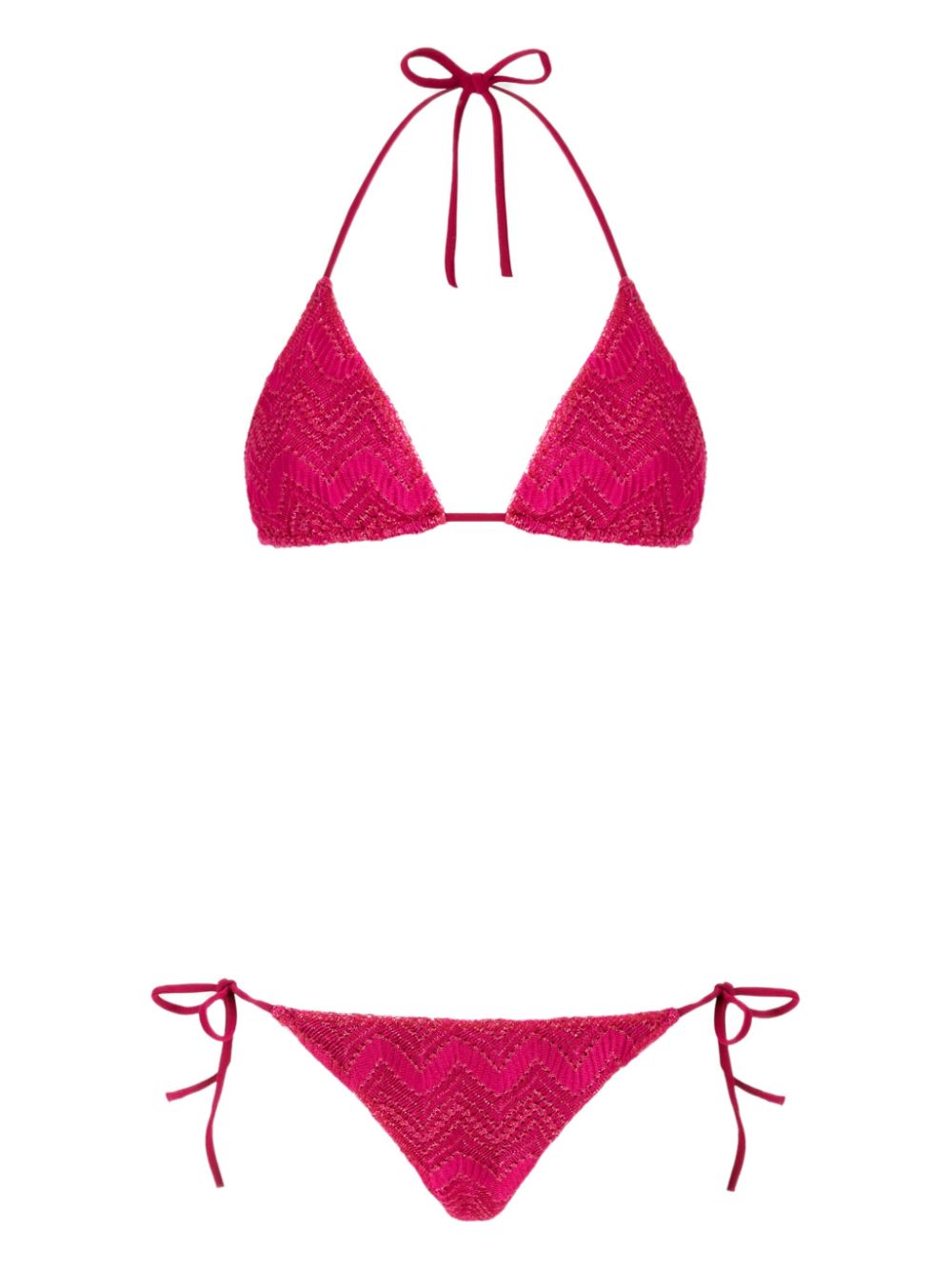 Missoni Bikini met zigzag gebreide Paars