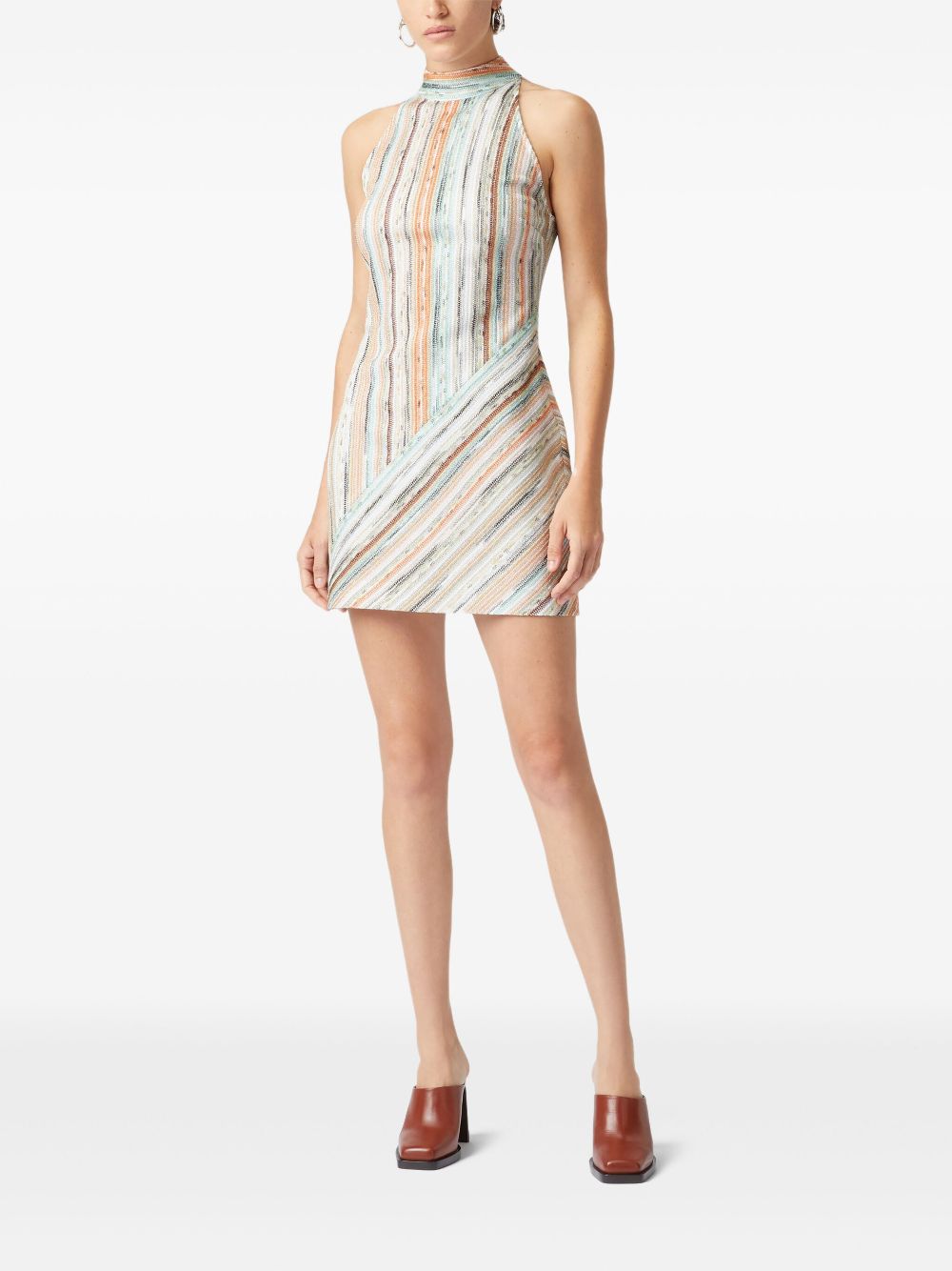 Missoni Gestreepte mini-jurk - Beige