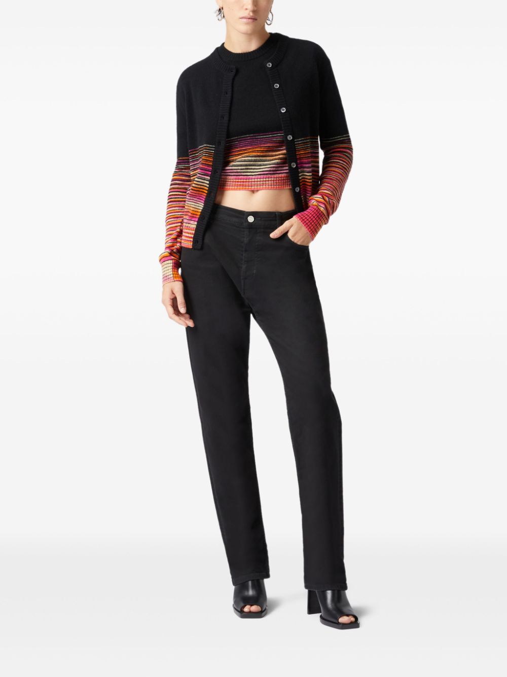 Missoni dégradé-effect cashmere cardigan - Zwart