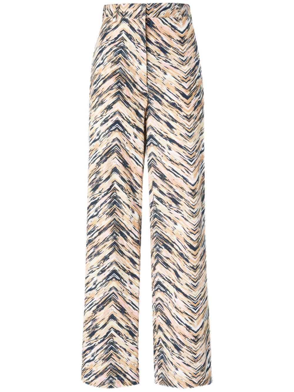 zigzag-pattern cotton palazzo pants