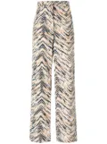 Missoni zigzag-pattern cotton palazzo pants - Neutrals