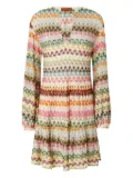 Missoni zigzag-pattern midi dress - Neutrals