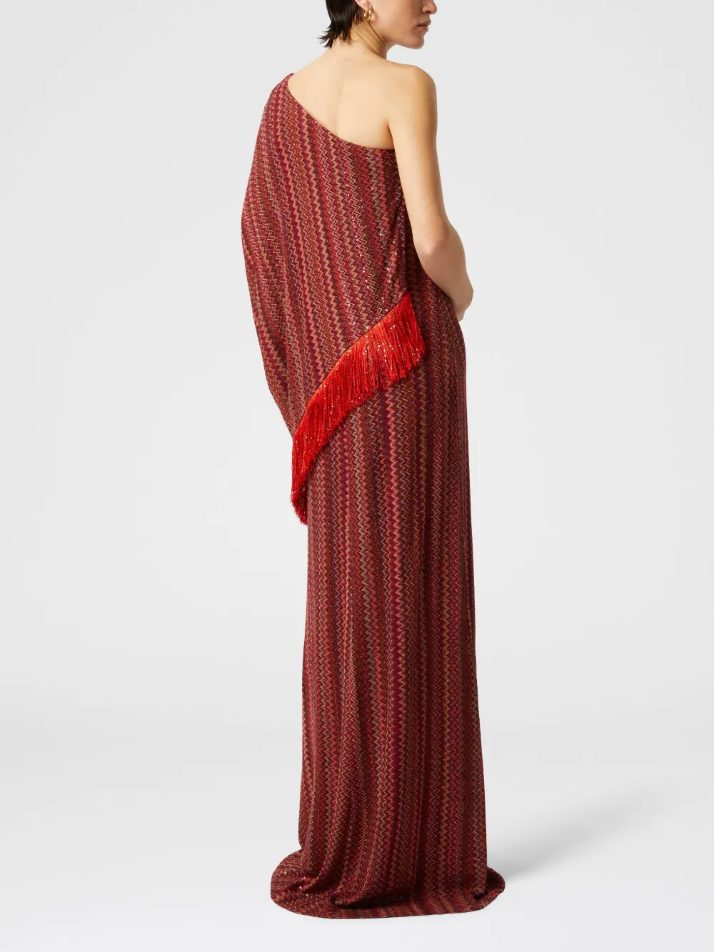 Missoni Zigzag asymmetrische jurk Rood