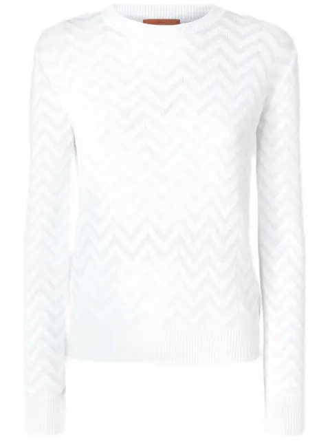 Missoni chevron-knit crew-neck sweater