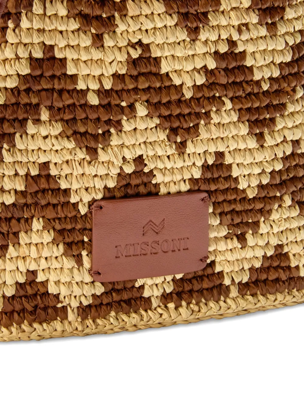 Missoni zigzag-pattern bucket bag Bruin