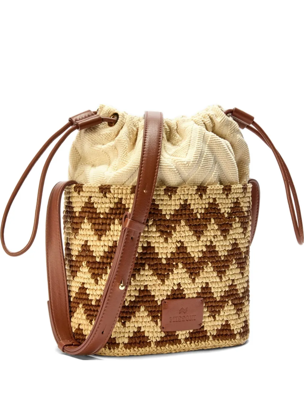 Missoni zigzag-pattern bucket bag Bruin