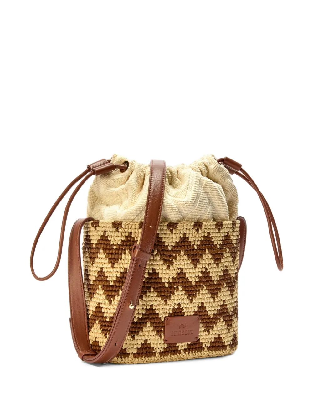 Missoni Bucket-tas met zigzag-patroon - Bruin