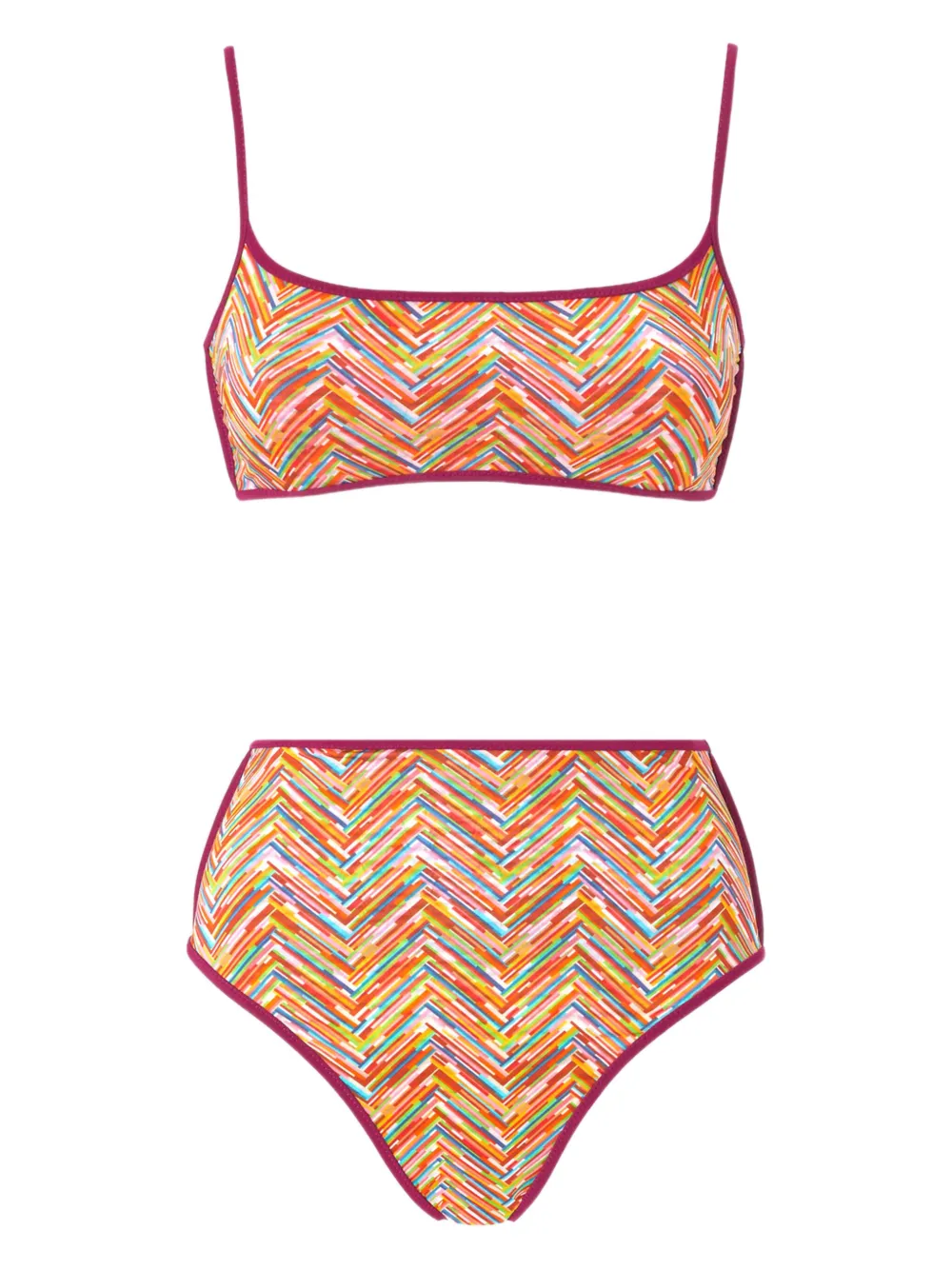 Missoni zigzag-print bikini Rood