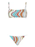 Missoni zigzag-knit bikini set - Blue