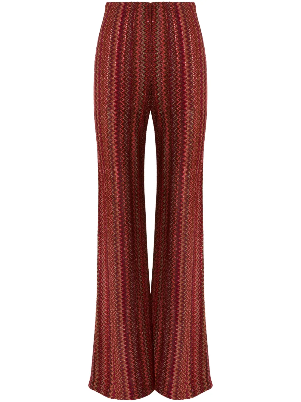 Missoni Zigzag flared trousers - Rosso