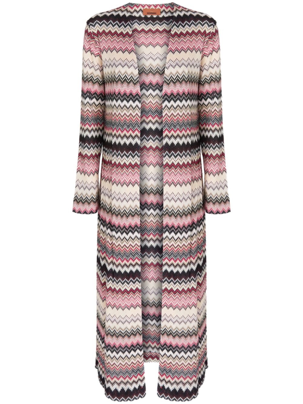 Missoni zigzag long cardigan Roze